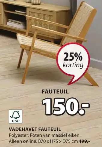 Jysk VADEHAVET FAUTEUIL aanbieding