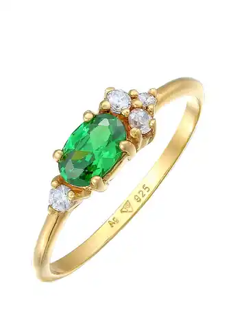 Douglas Elli elli ring dames verlovingsring extravagant groen met zirkonia kristallen in 925 sterling zilver aanbieding