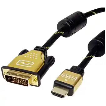 Conrad Roline gold monitorkabel dvi (24+1) - hdmi, m/m, 5 m aanbieding