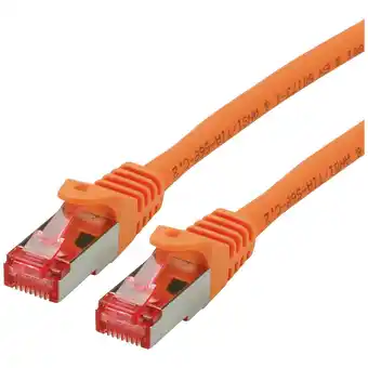 Conrad Roline patchkabel cat.6 s/ftp (pimf), componentniveau, lsoh, oranje, 1 m aanbieding