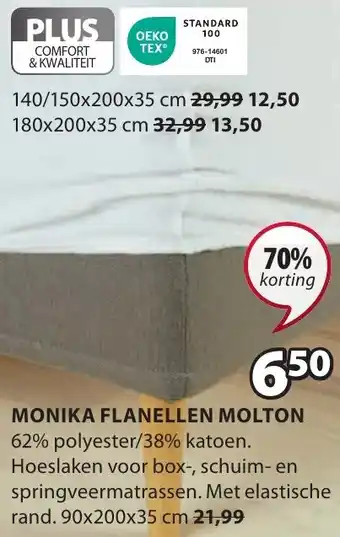 Jysk MONIKA FLANELLEN MOLTON aanbieding