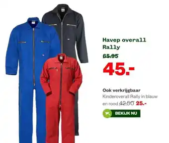Welkoop Havep overall Rally aanbieding