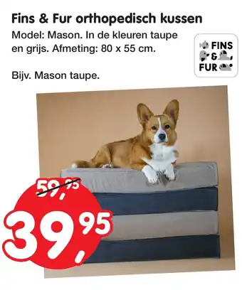Jumper Fins & Fur orthopedisch kussen aanbieding