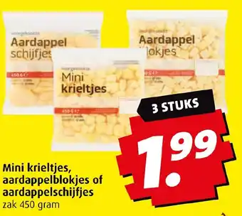 Boni Mini krieltjes, aardappelblokjes of aardappelschijfjes aanbieding