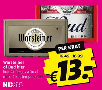 Boni Warsteiner of Bud bier aanbieding