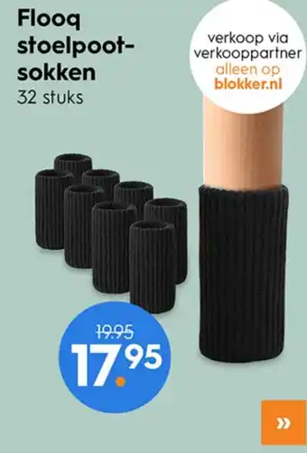 Blokker Flooq stoelpoot sokken 32 stuks aanbieding