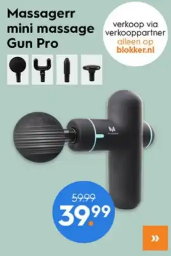 Blokker Massagerr mini massage Gun Pro aanbieding