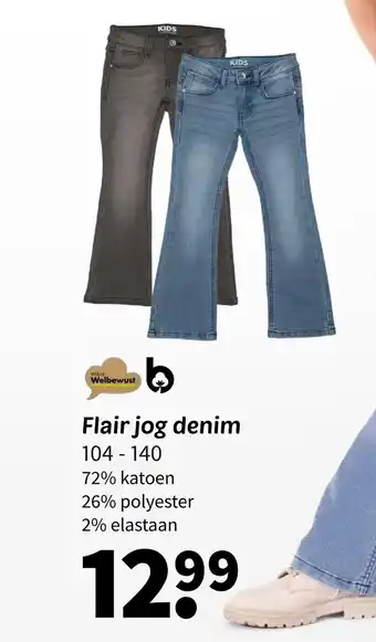 Wibra Flair jog denim 104 - 140 aanbieding