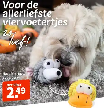 Wibra Honden touw speeltje aanbieding