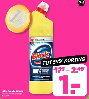 PLUS Alle glorix bleek aanbieding