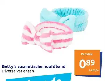 Action Betty's cosmetische hoofdband aanbieding