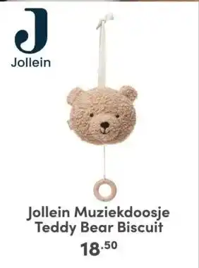 Baby & Tiener Jollein muziekdoosje teddy bear biscuit aanbieding