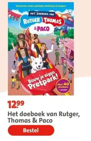 Bruna Het doeboek van rutger, thomas & paco aanbieding