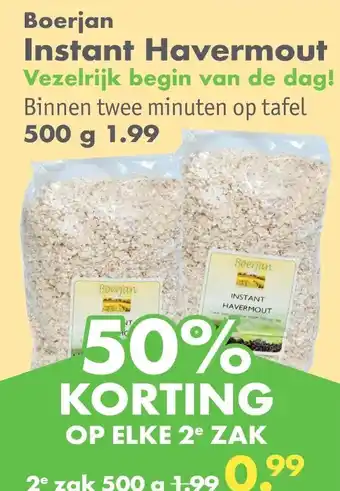 Gezond & Wel Boerjan instant havermout aanbieding