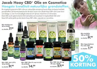 Gezond & Wel Jacob hooy cbd+ olie en cosmetica aanbieding