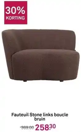 Karwei Fauteuil stone links boucle bruin aanbieding