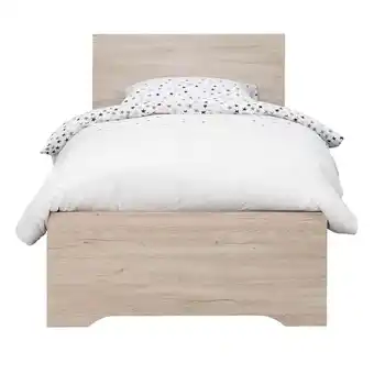 Leen Bakker Bed tempo - eikenkleur - 90x200 cm aanbieding