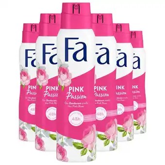 Plein.nl 6x fa deodorant spray pink passion aanbieding
