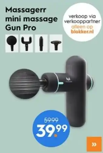 Blokker Massagerr mini massage gun pro aanbieding