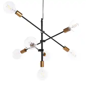 Beliani Hanglamp 7 lampen zwart cremera aanbieding