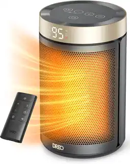 Amazon Dreo elektrische kachel, binnenshuis ruimteverwarmer, draagbaar verwarmingstoestel met thermostaat, timer 1-12 u, eco- & vent aanbieding