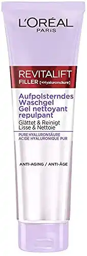 Amazon L'oréal paris revitalift vulling hyaluron wasgel, anti-aging reinigingsgel, gezichtsreiniging met puur hyaluronzuur, 150 ml aanbieding