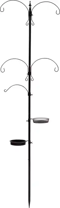 Intratuin Intratuin vogel voederstandaard zwart h 215 cm aanbieding