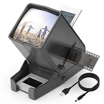 Amazon Digitnow! 35mm dia en film viewer, 3x vergroting led verlichte verlichte verlichte kijking, usb powered/batterij operation-vo aanbieding