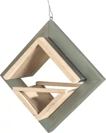 Intratuin Intratuin vogelvoederhuis kubus groen 39 x 19 x 39 cm aanbieding