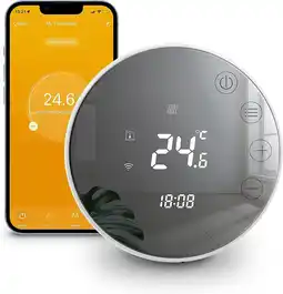 Amazon Beok wifi verwarmingsthermostaat, tuya slimme thermostaat touchscreen verwarmingsthermostaat kamerthermostaat intelligente vo aanbieding