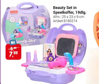 Lobbes Beauty Set in Speelkoffer, 19dlg. 25 x 23 x 9cm aanbieding