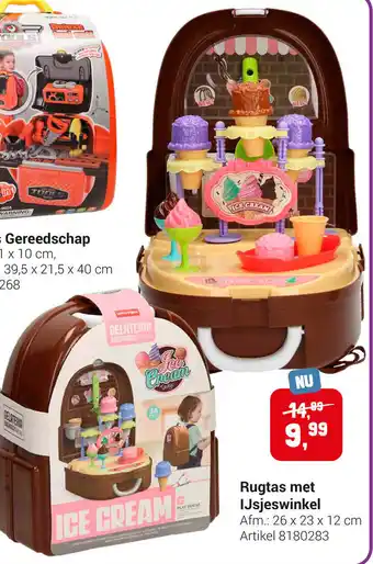 Lobbes Rugtas met Ijsjeswinkel 26 x 23 x 12cm aanbieding