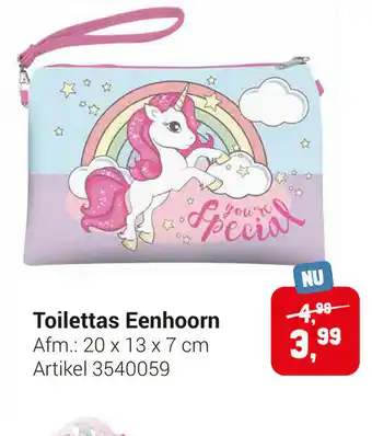 Lobbes Toilettas Eenhoorn 20 x 13 x 7cm aanbieding