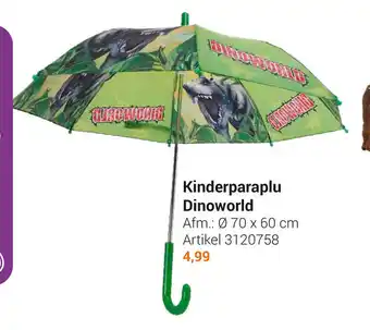 Lobbes Kinderparaplu Dinoworld 70 x 60cm aanbieding