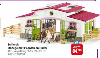 Lobbes Schleich manege met paarden en Ruiter 56,5 x 39 x 26cm aanbieding