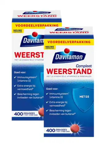 De Online Drogist Davitamon compleet weerstand dragees multiverpakking 2x400st aanbieding