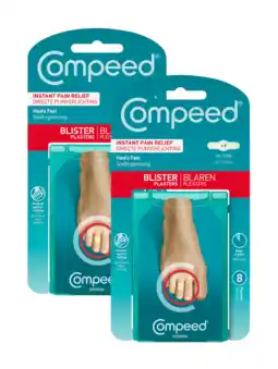 De Online Drogist Compeed blarenpleisters tenen 2x8st aanbieding