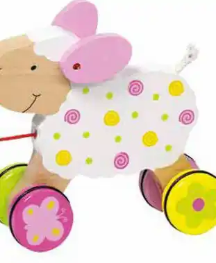 Toycentrum Drachten Houten trekdier schaap aanbieding