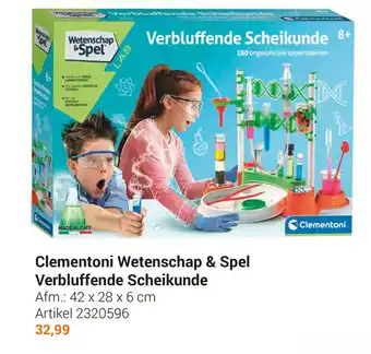 Lobbes Clementoni Wetenschap & Spel Verbluffende Scheikunde 42 x 28 x 6cm aanbieding