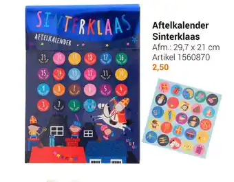 Lobbes Aftelkalendar Sinterklaas 29,7 x 21cm aanbieding