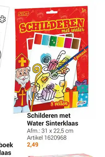 Lobbes Schilderen met Water Sinterklaas 31 x 22,5cm aanbieding