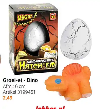 Lobbes Groei-ei = DIno 6cm aanbieding