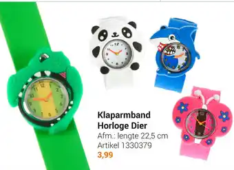 Lobbes Klaparmband Horloge Dier 22,5cm aanbieding