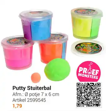 Lobbes Putty Stuiterbal 7 x 6cm aanbieding