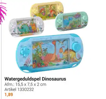 Lobbes Watergeduldspel Dinosaurus 15,5 x 7,5 x 2cm aanbieding