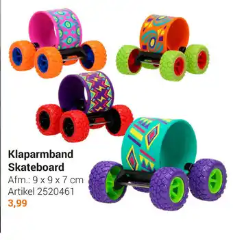 Lobbes Klaparmband Skateboard 9 x 9 x 7cm aanbieding