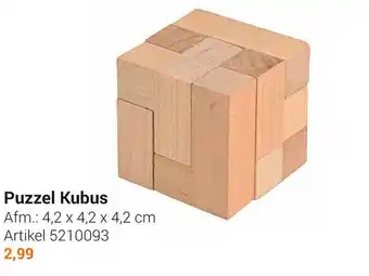 Lobbes Puzzel Kubus 4,2 x 4,2 x 4,2 cm aanbieding