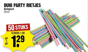 Dirck 3 DUNI PARTY RIETJES Biologisch 20 cm aanbieding