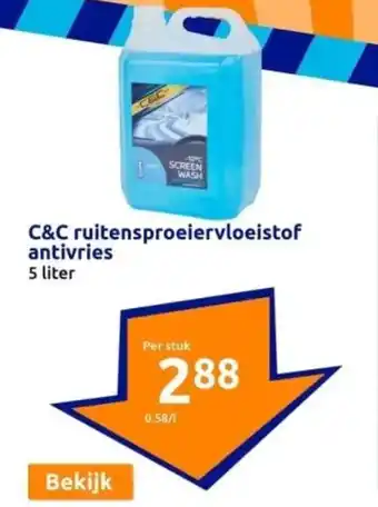 Action C&C ruitensproeiervloeistof antivries 5 liter aanbieding