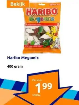 Action Haribo Megamix 400 gram aanbieding